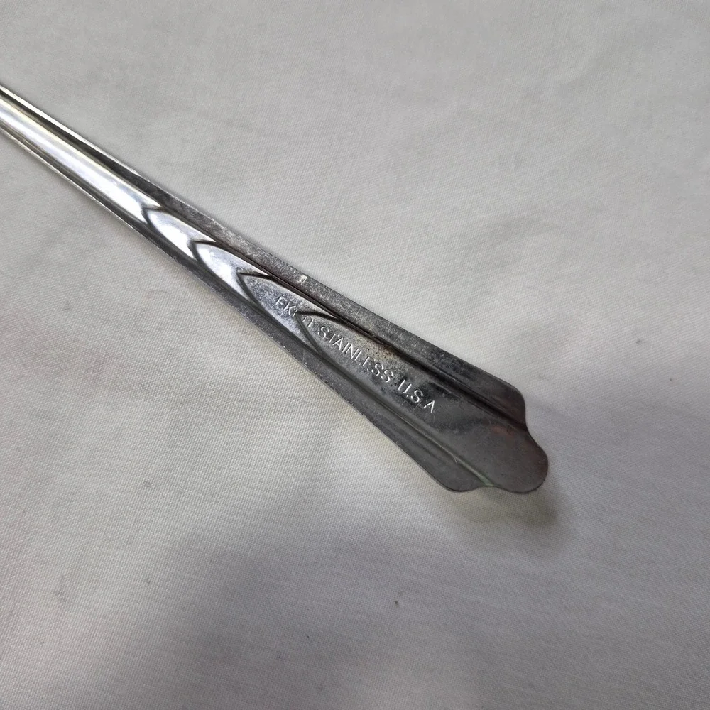 Vintage‎ Ekco Iced Tea Spoon Chevron EKS7 Stainless USA 7.5